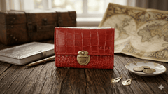 Women's Red Mini Genuine Leather Wallet Pakistan