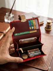 Women's Red Mini Genuine Leather Wallet Pakistan