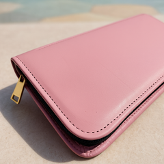 Baby pink long wallet