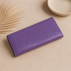 A purple crocodile