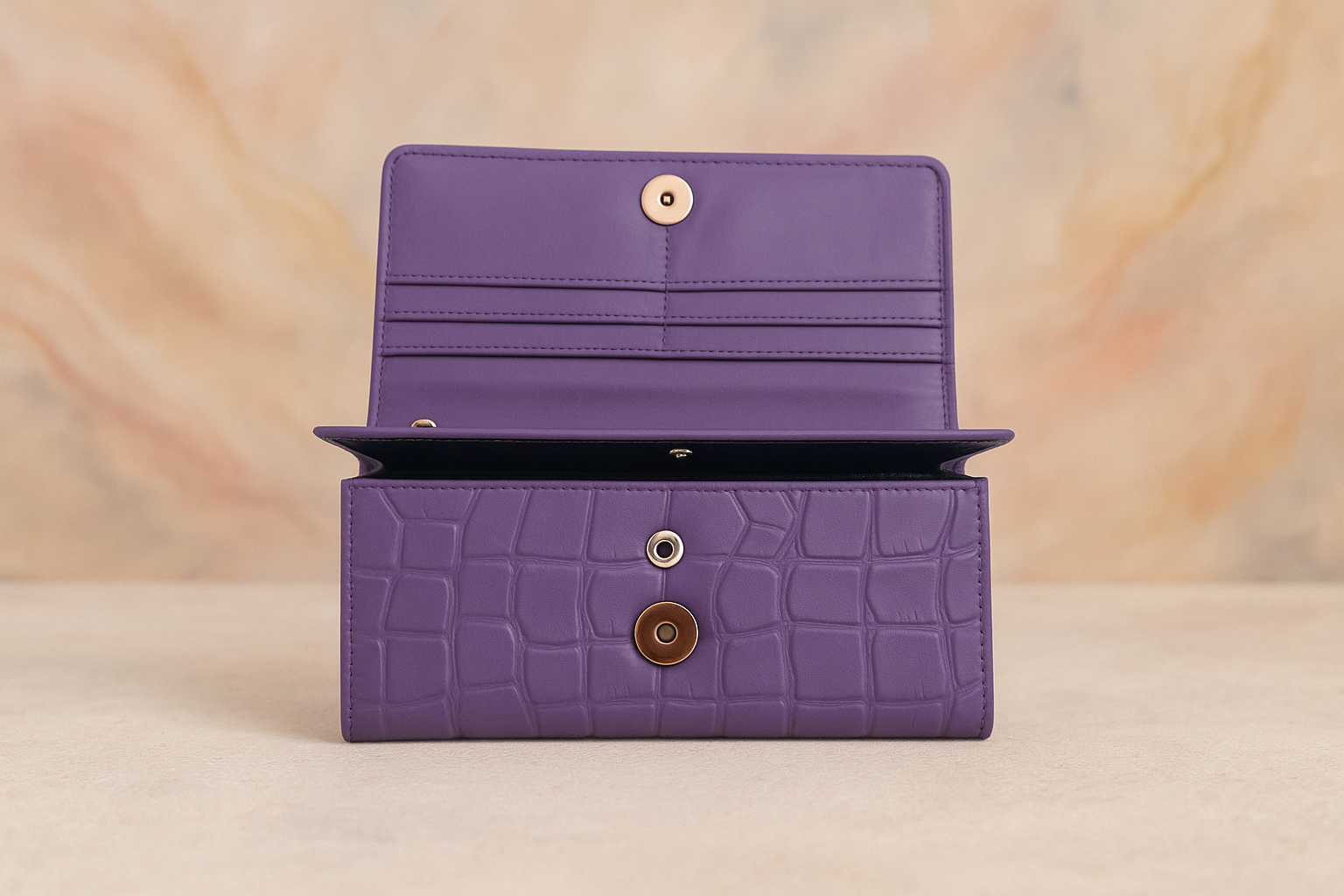 A purple crocodile